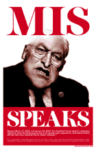 'Dick Cheney Misspeaks' digital poster designed for BloodForOil.org