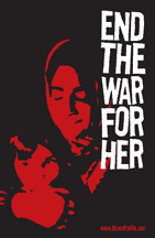 'End the War for Her' anti-war poster